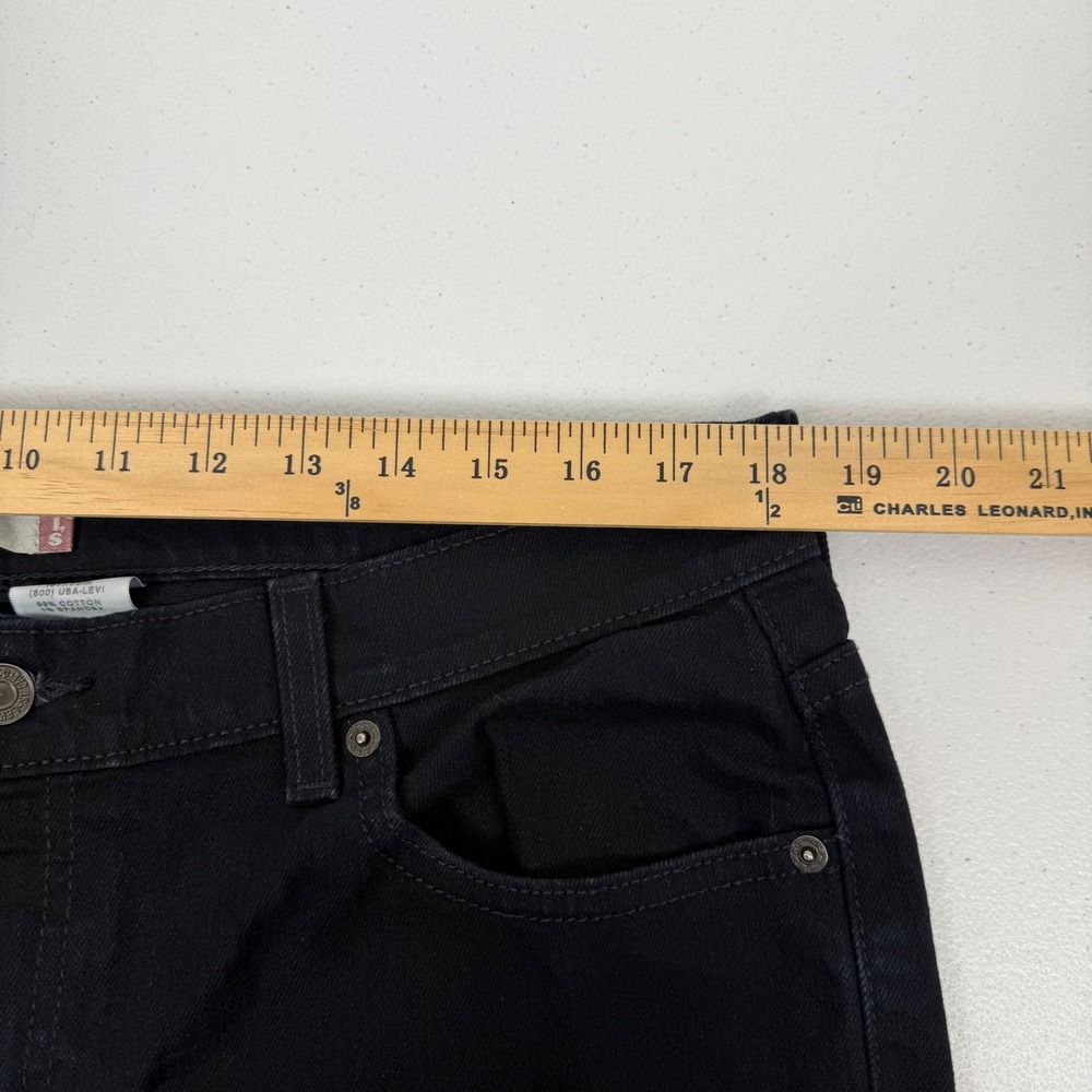 Vtg Levis 515 Bootcut Jeans Womens 16M‎ Black Mid Rise Stretch Denim 515-0215 - Picture 4 of 12